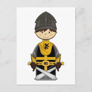 Jolie carte postale de Chevalier Croisé Noir