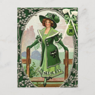 jolie carte postale vintage Saint Patrick's Day