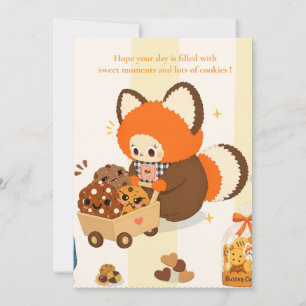 Jolie Carte Vierge Cookie Red Panda Personnalisé