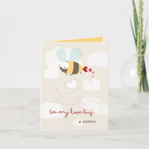 Jolie Cartoon Abee Mine Love Valentine Carte photo