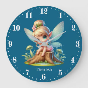 Jolie chambre filles fée Grande horloge
