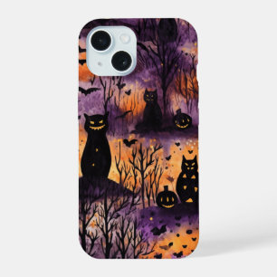Jolie chatte Halloween sorcière sur citrouille sai