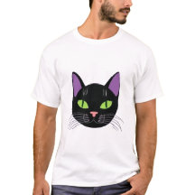 Jolie conception de t-shirt chat noir
