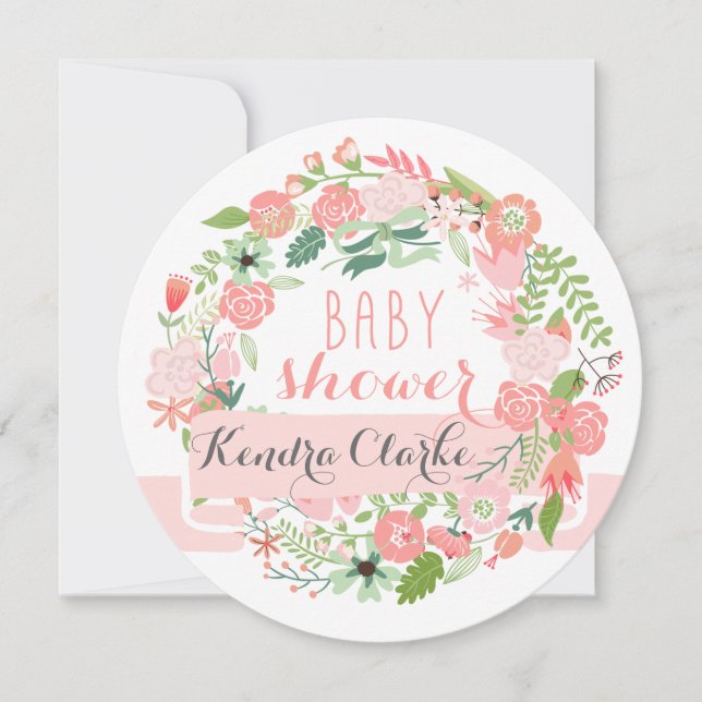 JOLIE COUCHE FLORALE| INVITATION BABY SHOWER (Devant)