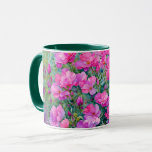 Jolie Coupe Floral Art Mug Fleurs Roses