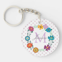Jolie couronne de fleurs colorées Personnalisé Dot