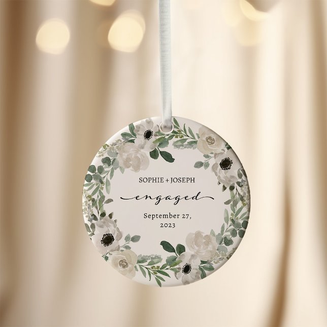 Jolie couronne fleurie | Fiançailles Keepsaké (An elegant, floral engagement keepsake ornament)