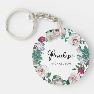 Jolie couronne florale succulente botanique avec n