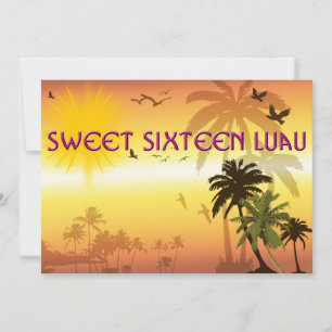Jolie, Douce Seize Ans, Invitation Luau Hawaïen