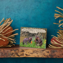 Jolie écriture castor Plaque 2Thessaloniciens 3:10