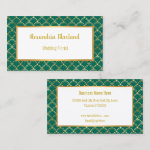 JOLIE EMERALD MERMAID CARTE DE VISITE BLANC