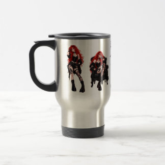 Jolie en noir - Mug de voyage pour fille goth aux