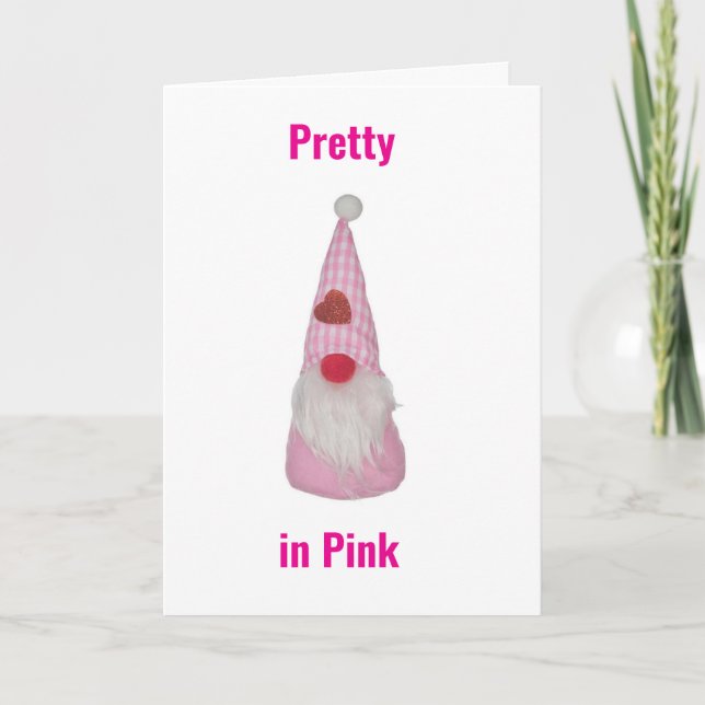 * JOLIE EN ROSE* LA CARTE D'ANNIVERSAIRE DE LA JEU (Devant)
