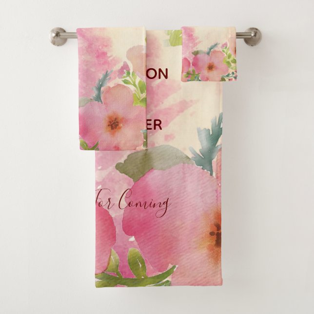 Jolie et élégante aquarelle florale (En situation)