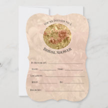 Jolie et Peachy Floral Showeuse Invitation