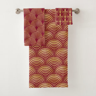 JOLIE FAN ROUGE & OR REGARDEZ LES MOTIFS ART DÉCO