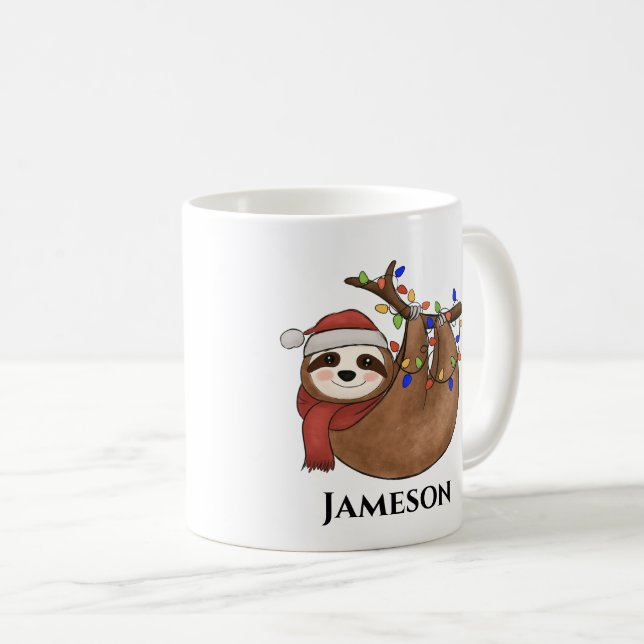 Jolie Fantaisie Noël Léger Café Mug (Devant droit)