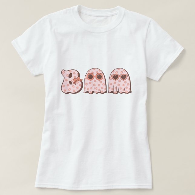 Jolie Fantôme Halloween Filles T-shirt (Design devant)
