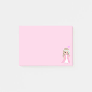 Jolie Fée sur des Post-it Roses