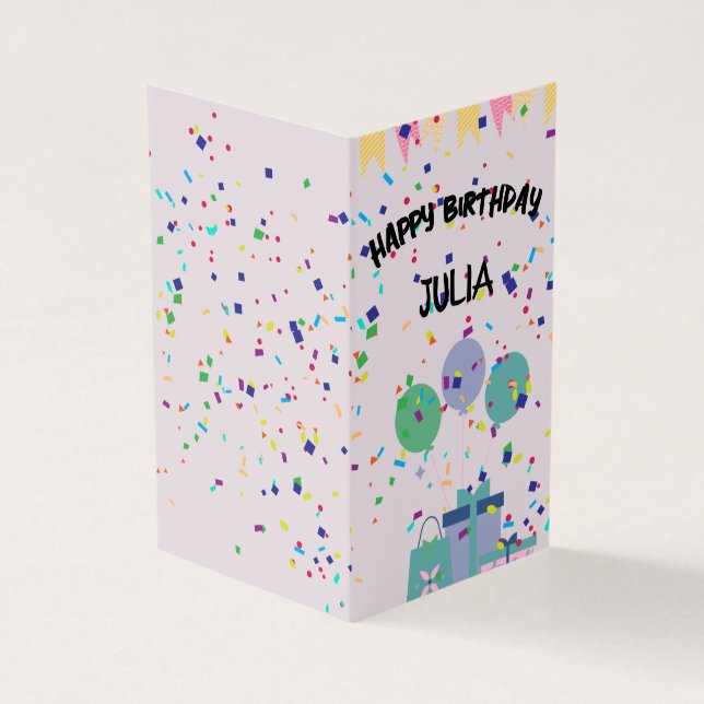 Jolie fête d'anniversaire Design de carte de voeux (Outside)