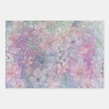 Jolie feuille de papier d'enveloppement d'aquarell