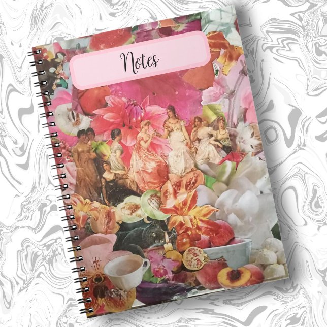 Jolie fille Carnet spiral, Rose Dames Floral (Créateur téléchargé)