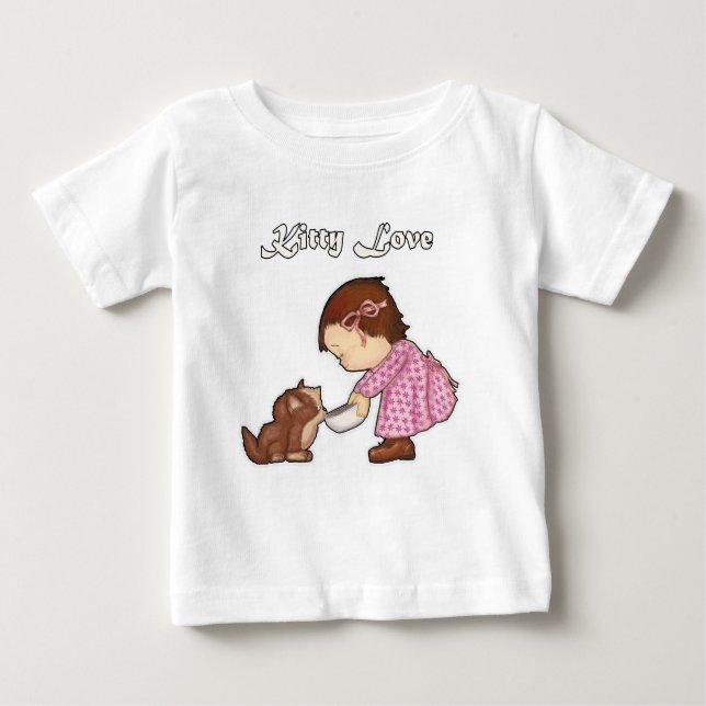 Jolie fille de dessin animé T-shirt (Devant)