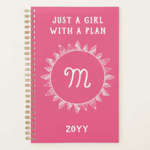 Jolie fille Feminine Rose Blanc Monogramme