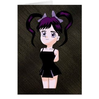 Jolie fille gothique avec cheveux noirs et violets