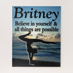 JOLIE FILLE GYMNASTIQUE PERSONNALISÉE PUZZLE