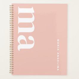 Jolie fille Monogramme Nom Pink School
