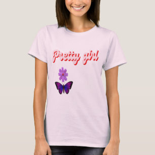 Jolie fille T-shirt Femme simple habillage design