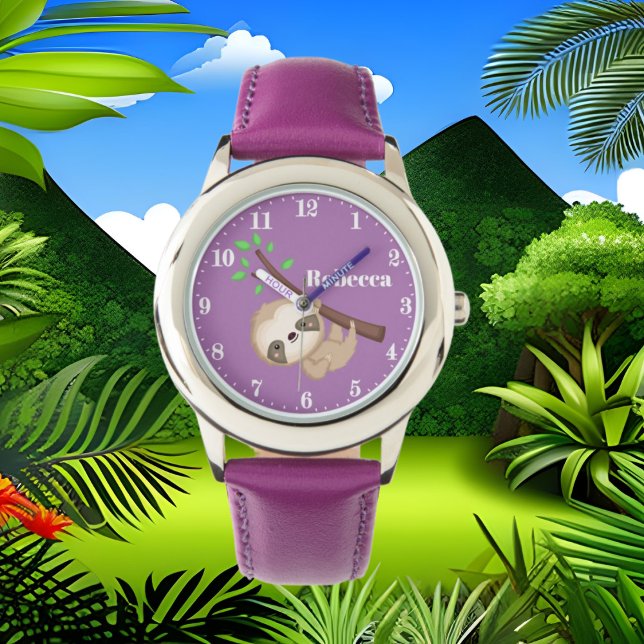 Jolie filles paresseux ajouter nom montre (Créateur téléchargé)