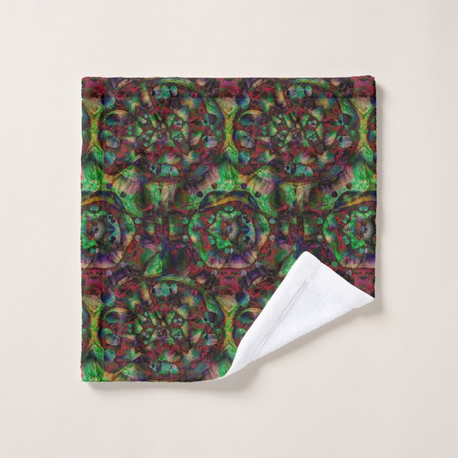 Jolie flambée de fleurs Abstraite (Gant de toilette)