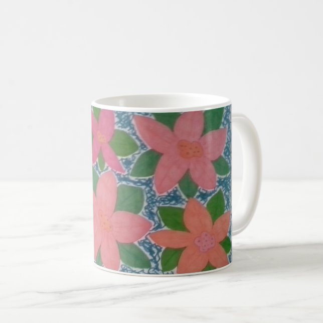 Jolie Fleurs Tropicales Mug (Devant droit)