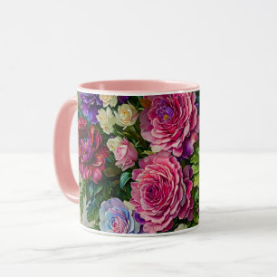 Jolie Floral Bouquet Fleurs Art Mug Cup