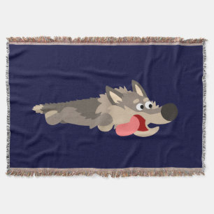 Jolie flotte Cartoon Wolf Jetez la couverture
