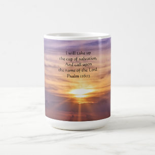 Jolie foi coucher de soleil Bible Verse Mug Cup