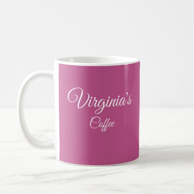 Jolie Fuchsia Mug de café personnalisé (Gauche)