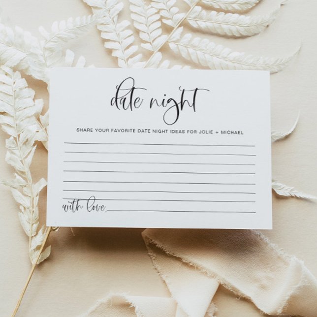 JOLIE Fun Modern Minimal Date Night Kartenspiel Begleitkarte (Von Creator hochgeladen)