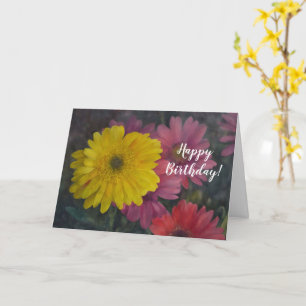 Jolie Gerbera Daisy Flowers Carte d'anniversaire