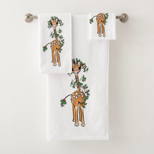 Jolie Giraffe de Noël Holly Garland (En situation)