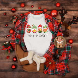 Jolie Gnomes de Noël Joyeux T-shirt brillant