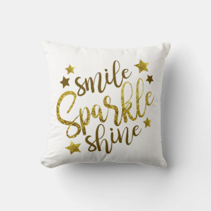 Jolie Gold Faux Sparkle Coussin pour elle