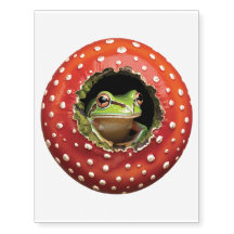 Jolie Grenouille dans un Champignon – Grenouille F
