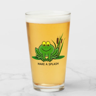 Jolie grenouille verte Design Verre Tumbler
