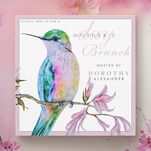 Jolie Hummingbird Fête des Mères Invitation Brunch