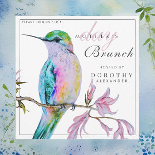 Jolie Hummingbird Fête des Mères Invitation Brunch