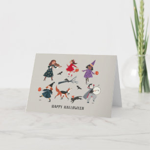 Jolie illustration d'Halloween carte postale de va