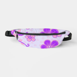 Jolie impression florale violette et rose sur lava